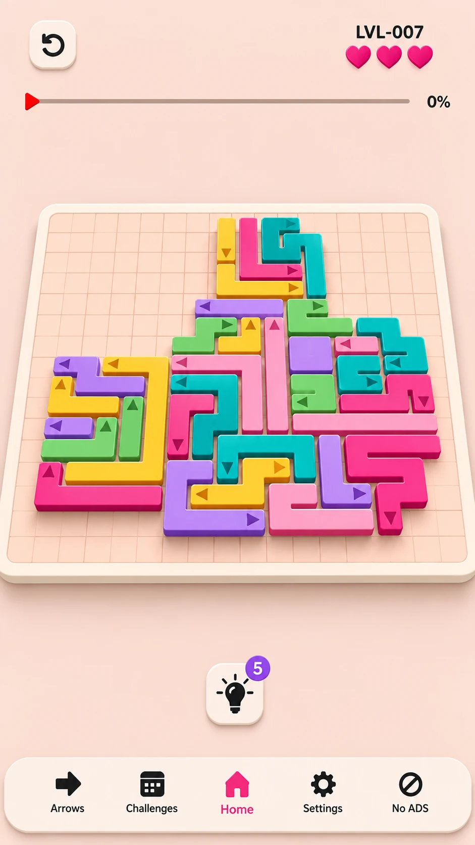 Easy Tap: 3D Arrow Puzzle Game screenshot