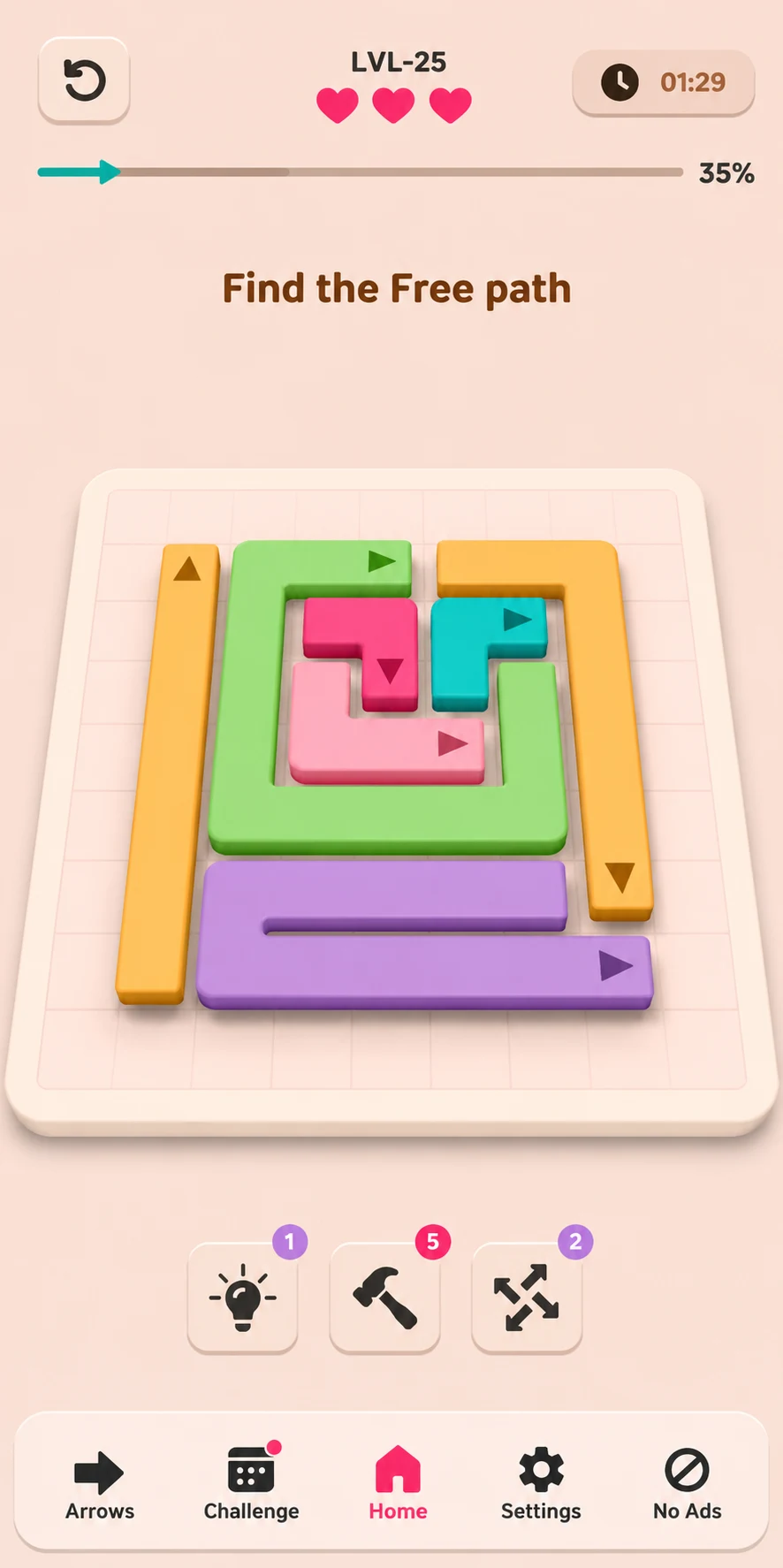 Easy Tap: 3D Arrow Puzzle Game screenshot